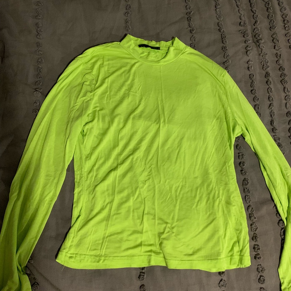 Shein neon mock neck top